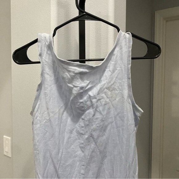 J Crew 100% Linen Maxi Dress Sleeveless Blue Vacation Resortwear Sz 4 Lagenlook - Picture 6 of 7